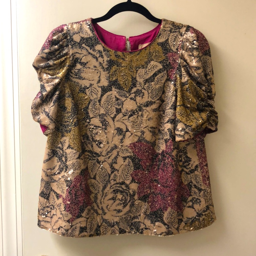 Anthropologie’s by Anthropologie Sequin Floral Top